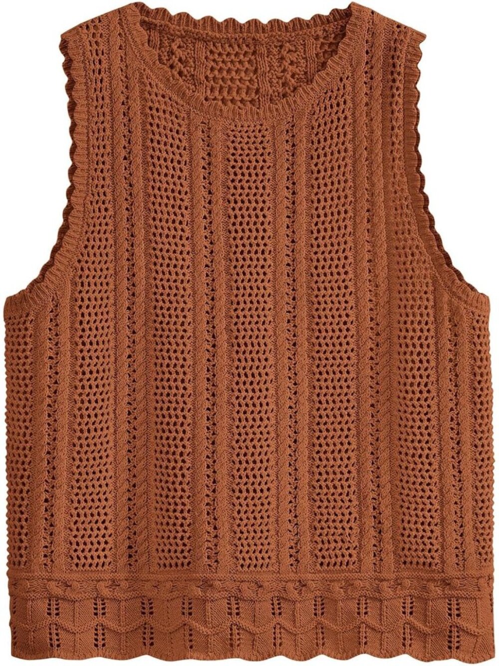 Beach Vacation Clothes for Women Spring Summer Crochet Sweater Vest Tank Tops Co